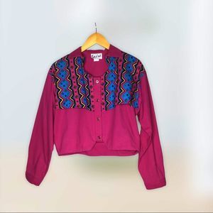 Vintage Sassa western shirt Large cropped Rodeo festival